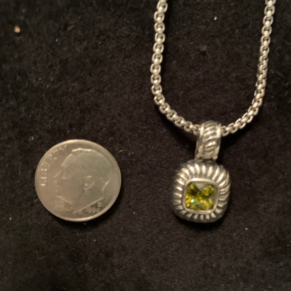 Designer Look Citrine Silver Necklace